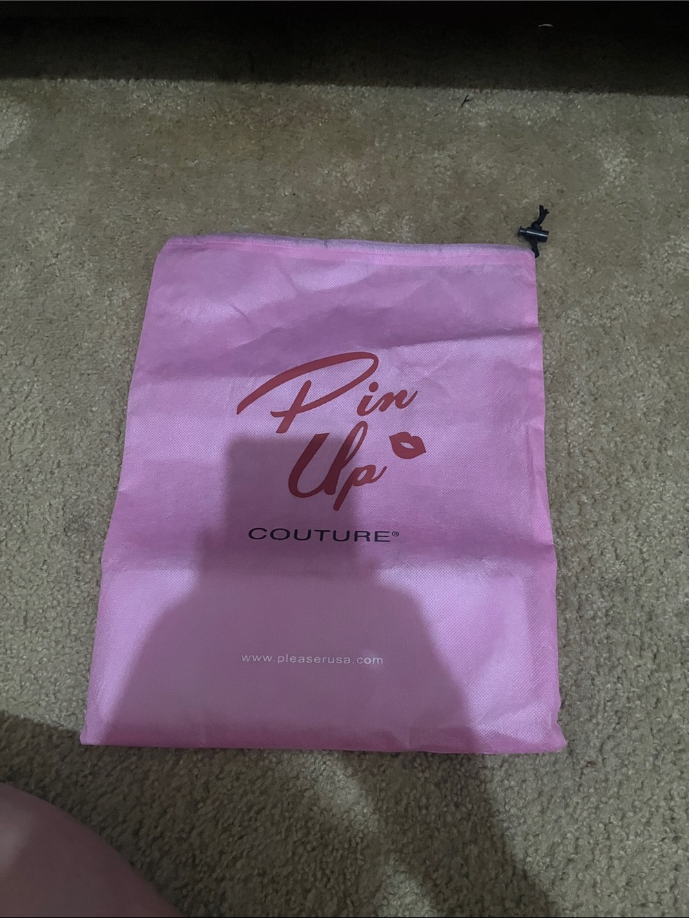 Pinup Couture Pink Drawstring Makeup Pouch